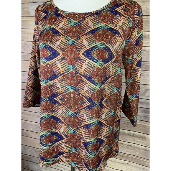 Everly Womens Small Top Keyhole Back 3/4 Sleeves - Picture 3 of 9